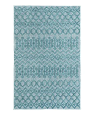 Bayshore Home High-Low Pile Latisse Textured Outdoor LTO02 5'3" x 8' Area Rug