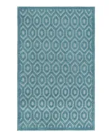 Bayshore Home High-Low Pile Latisse Textured Outdoor LTO01 5'3" x 8' Area Rug