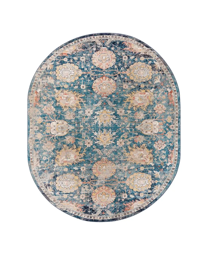 Bayshore Home Dolores DOL02 7'10" x 10'2" Oval Area Rug