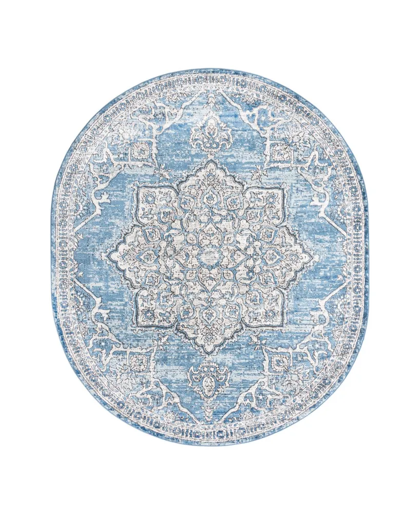 Bayshore Home Melvil MEL03 7'10" x 10' Oval Area Rug