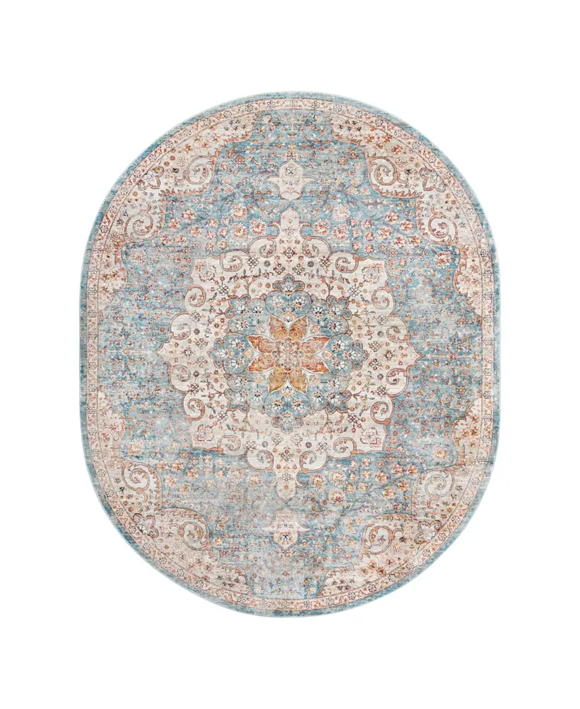 Bayshore Home Aquidneck AQU01 7'10" x 10'2" Oval Area Rug