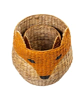 Fox Shaped Storage Baskets, Set of 2
