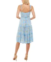 As U Wish Juniors' Tie-Shoulder Tiered Dress