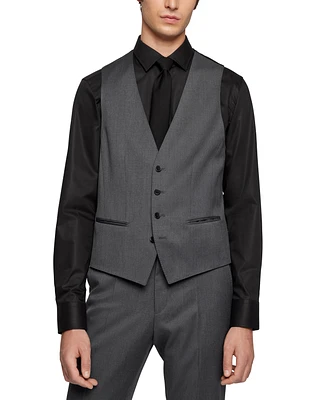 Boss by Hugo Men's Virgin-Wool Serge Slim-Fit Vests