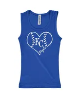 Big Girls Soft as a Grape Royal Kansas City Royals Cotton Tank Top