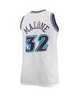 Men's Mitchell & Ness Karl Malone White Utah Jazz Big and Tall Hardwood Classics Jersey