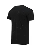 Men's Original Retro Brand Black Alabama State Hornets Bleach Splatter T-shirt