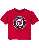 Boys and Girls Infant Red Washington Nationals Team Primary Logo T-shirt