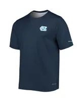 Men's Columbia Navy North Carolina Tar Heels Terminal Tackle Omni-Shade T-shirt