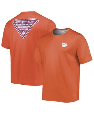 Men's Columbia Orange Clemson Tigers Terminal Tackle Omni-Shade T-shirt