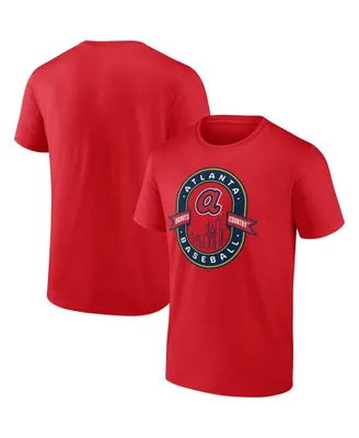 Men's Fanatics Red Atlanta Braves Iconic Glory Bound T-shirt