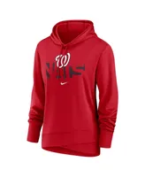 Women's Nike Red Washington Nationals Diamond Knockout Performance Pullover Hoodie