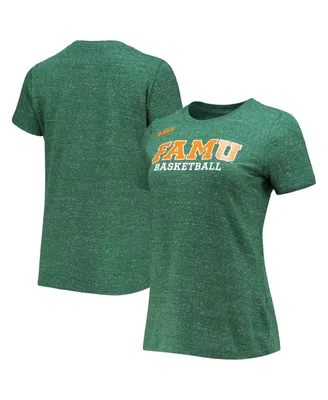 Women's Nike x LeBron James Heathered Green Florida A M Rattlers Basketball Varsity T-shirt