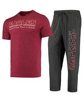 Men's Concepts Sport Heathered Charcoal, Maroon Boston College Eagles Meter T-shirt and Pants Sleep Set