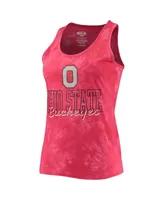 Women's Concepts Sport Scarlet Ohio State Buckeyes Billboard Tie-Dye Tank Top and Shorts Set