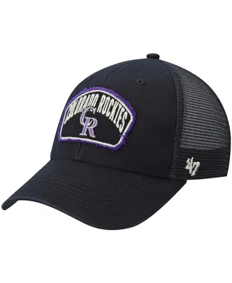 Men's '47 Brand Black Colorado Rockies Cledus Mvp Trucker Snapback Hat