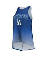 Women's Foco Royal Los Angeles Dodgers Gradient Tie-Back Racerback Tank Top