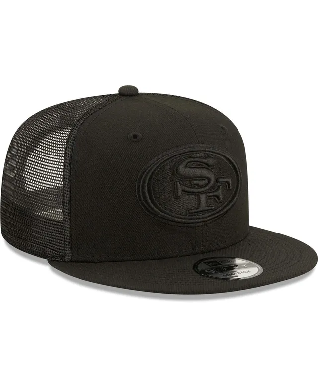 Men's New Era Black/Scarlet San Francisco 49ers Tailsweep 9FIFTY Snapback Hat