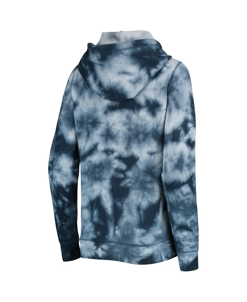 Women's New Era Navy Houston Astros Tie-Dye Full-Zip Hoodie