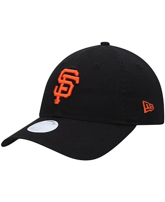 Women's New Era Black San Francisco Giants Team Logo Core Classic 9Twenty Adjustable Hat