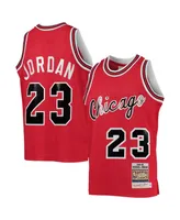 Big Boys Mitchell & Ness Michael Jordan Red Chicago Bulls 1984-85 Hardwood Classics Authentic Jersey