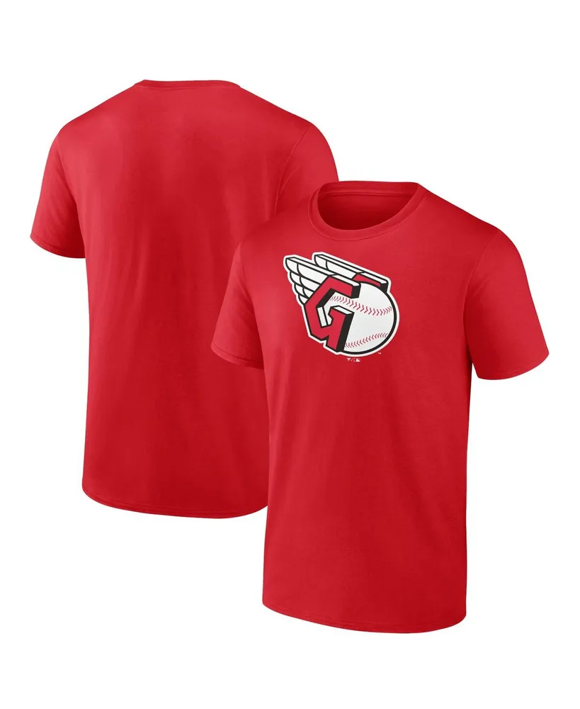 Men's Fanatics Red Cleveland Guardians Official Logo T-shirt