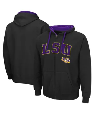 Men's Colosseum Lsu Tigers Big and Tall Full-Zip Hoodie