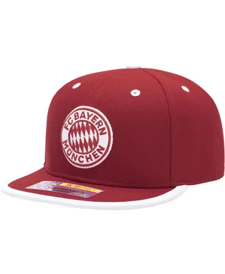 Men's Red Bayern Munich Tape Snapback Hat