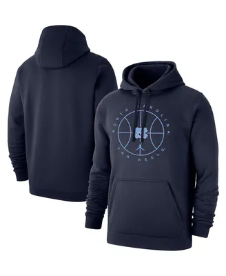 Men's Jordan Navy North Carolina Tar Heels Basketball Icon Club Fleece Pullover Hoodie