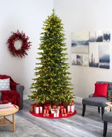 Belgium Fir Natural Look Artificial Christmas Tree with Lights, 108"