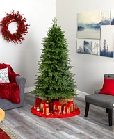 Vancouver Fir Natural Look Artificial Christmas Tree with Lights and Bendable Branches