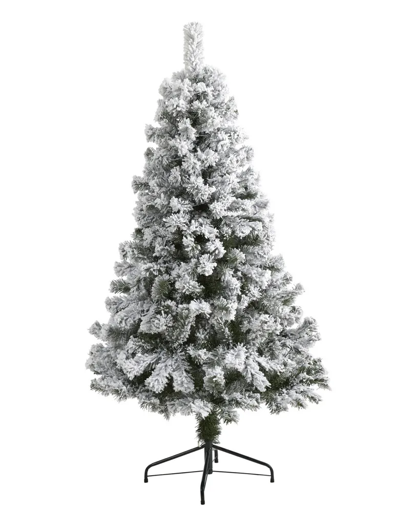 Flocked West Virginia Fir Artificial Christmas Tree, 60"