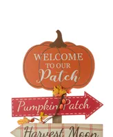 Glitzhome Fall Pumpkin Patch Porch Sign, 42.50"