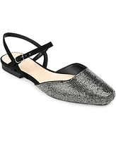 Journee Collection Women's Nysha Rhinestone Flats