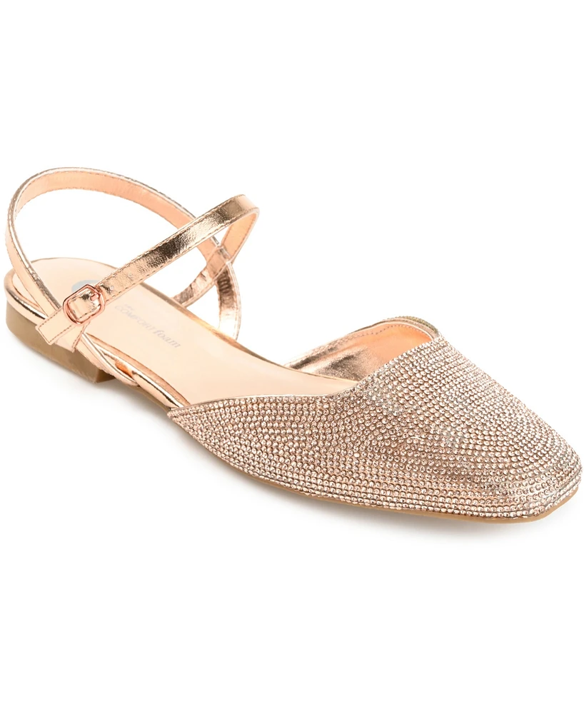 Journee Collection Women's Nysha Rhinestone Flats