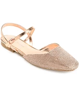 Journee Collection Women's Nysha Rhinestone Flats