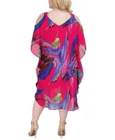 Robbie Bee Plus Cold-Shoulder Caftan Dress