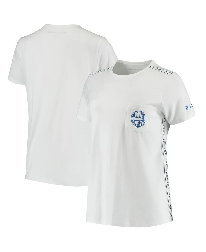 Women's Tampa Bay Lightning DKNY Sport Blue Diana Tri-Blend Oversized  T-Shirt