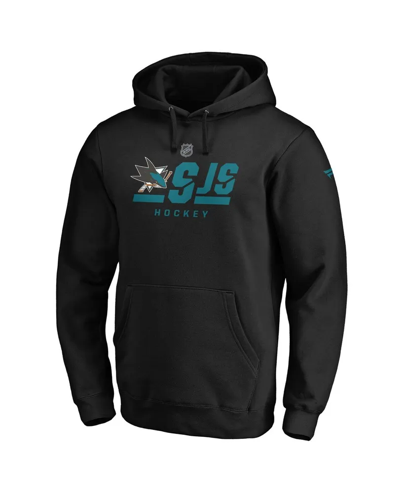 Men's Fanatics Black San Jose Sharks Authentic Pro Secondary Logo Pullover Hoodie