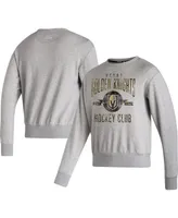 Men's adidas Heathered Gray Vegas Golden Knights Vintage-Like Pullover Sweatshirt