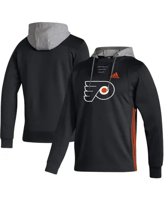 Men's adidas Black Philadelphia Flyers Skate Lace Aeroready Pullover Hoodie