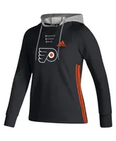 Women's adidas Black Philadelphia Flyers Skate Lace Aeroready Pullover Hoodie