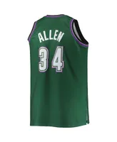 Men's Mitchell & Ness Ray Allen Hunter Green Milwaukee Bucks Big and Tall 1996-97 Hardwood Classics Swingman Jersey