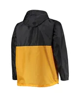 Men's Black Boston Bruins Big and Tall Anorak Half-Zip Pullover Hoodie