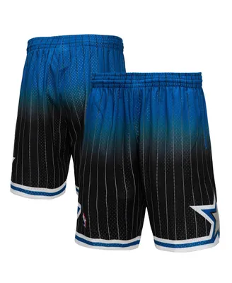 Men's Mitchell & Ness Royal and Black Orlando Magic 1994/95 Hardwood Classics Fadeaway Reload 3.0 Swingman Shorts