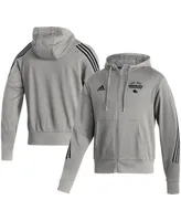 Men's adidas Heathered Gray San Jose Sharks Fashion Full-Zip Hoodie