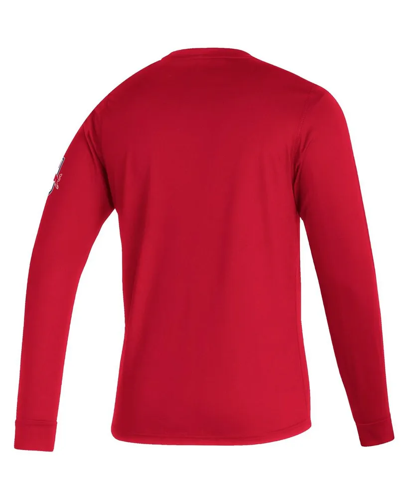 Men's adidas Red New York Red Bulls Vintage-Like Aeroready Long Sleeve T-shirt