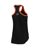 Women's G-iii Sports by Carl Banks Black Philadelphia Flyers Showdown Slub Racerback Tank Top