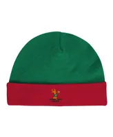 Infant Boys and Girls Mitchell & Ness Hunter Green, Red Milwaukee Bucks Hardwood Classics Bodysuits Cuffed Knit Hat Set