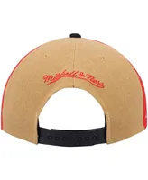 Men's Mitchell & Ness Gold, Black Philadelphia 76ers Hardwood Classics On The Block Snapback Hat